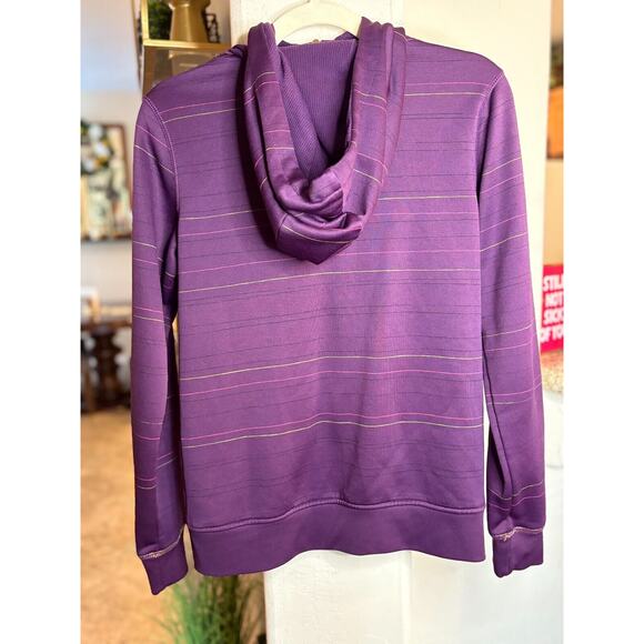 VOLCOM Purple Y2K Skater Striped Full Zip Gold Trim Hoodie Jacket SZ Small - Picture 6 of 7